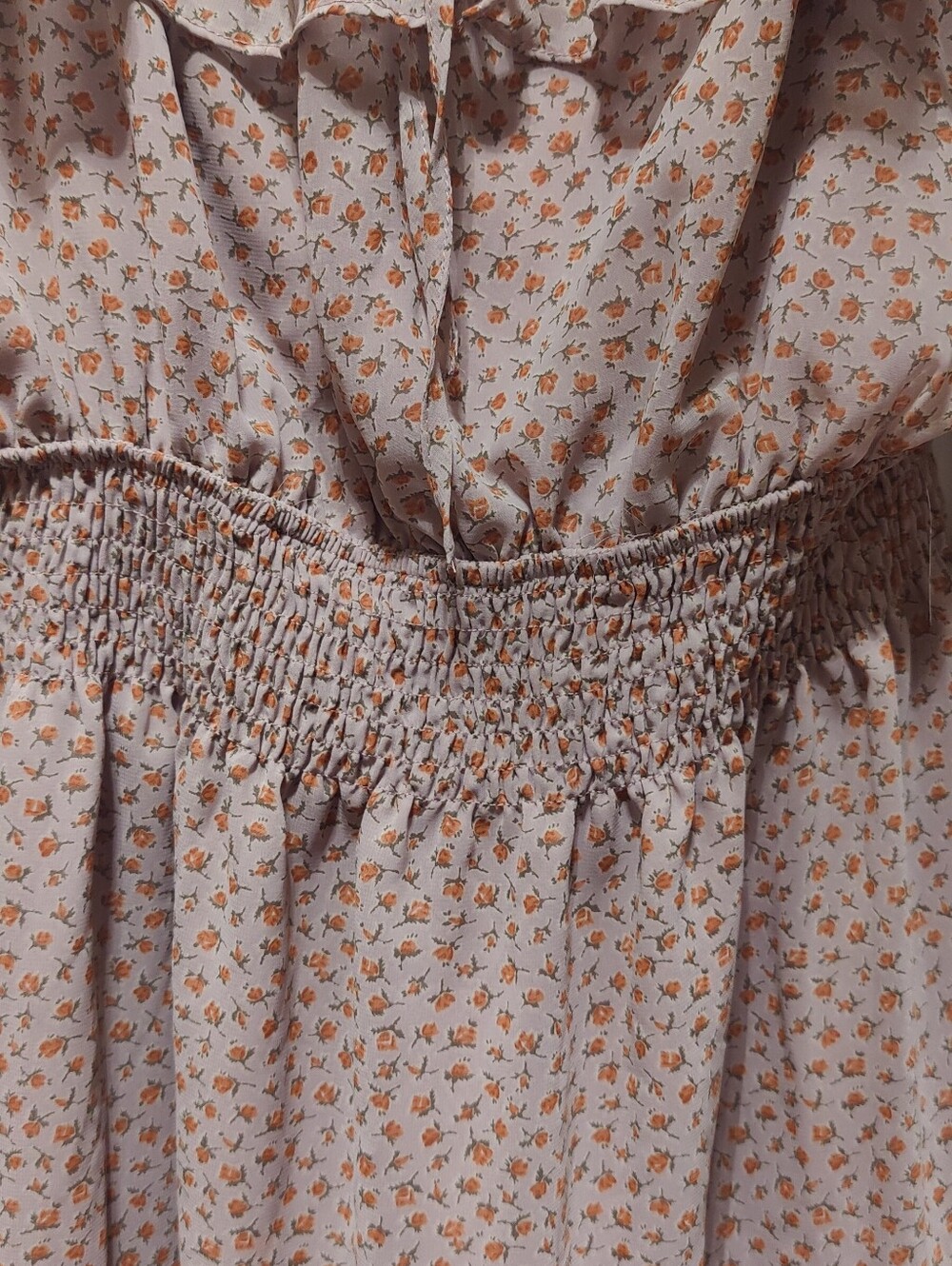 Dress Forum Floral Ruffle Off Shoulder Mini Dress Large - Picture 4 of 8